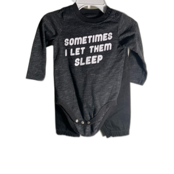 Garanimals Bundle 12M Blue Gray/ BLK WHT / Olive Green Shirt & Pants (3) Set - Picture 2 of 11